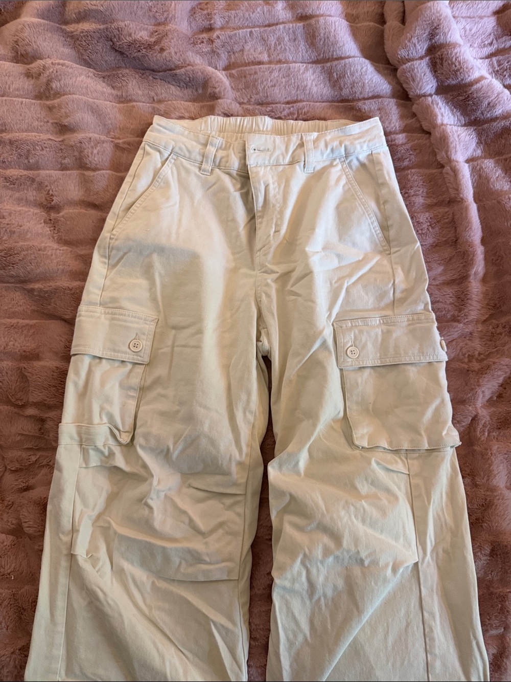 wild fable Cream Cargo Pants with Utility Pockets